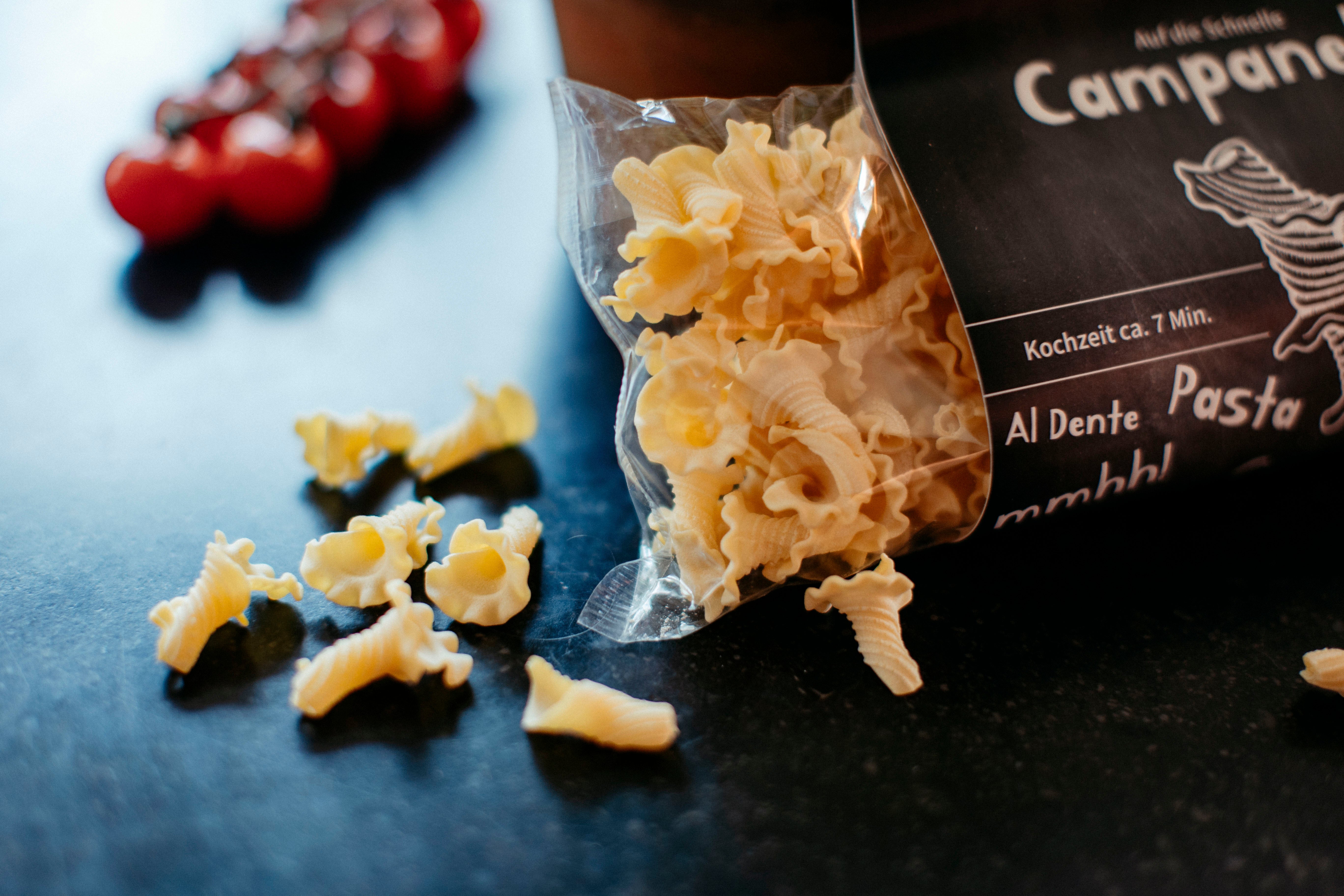 Pasta Großaufnahme kann mit eigenem Logo versehen werden. 