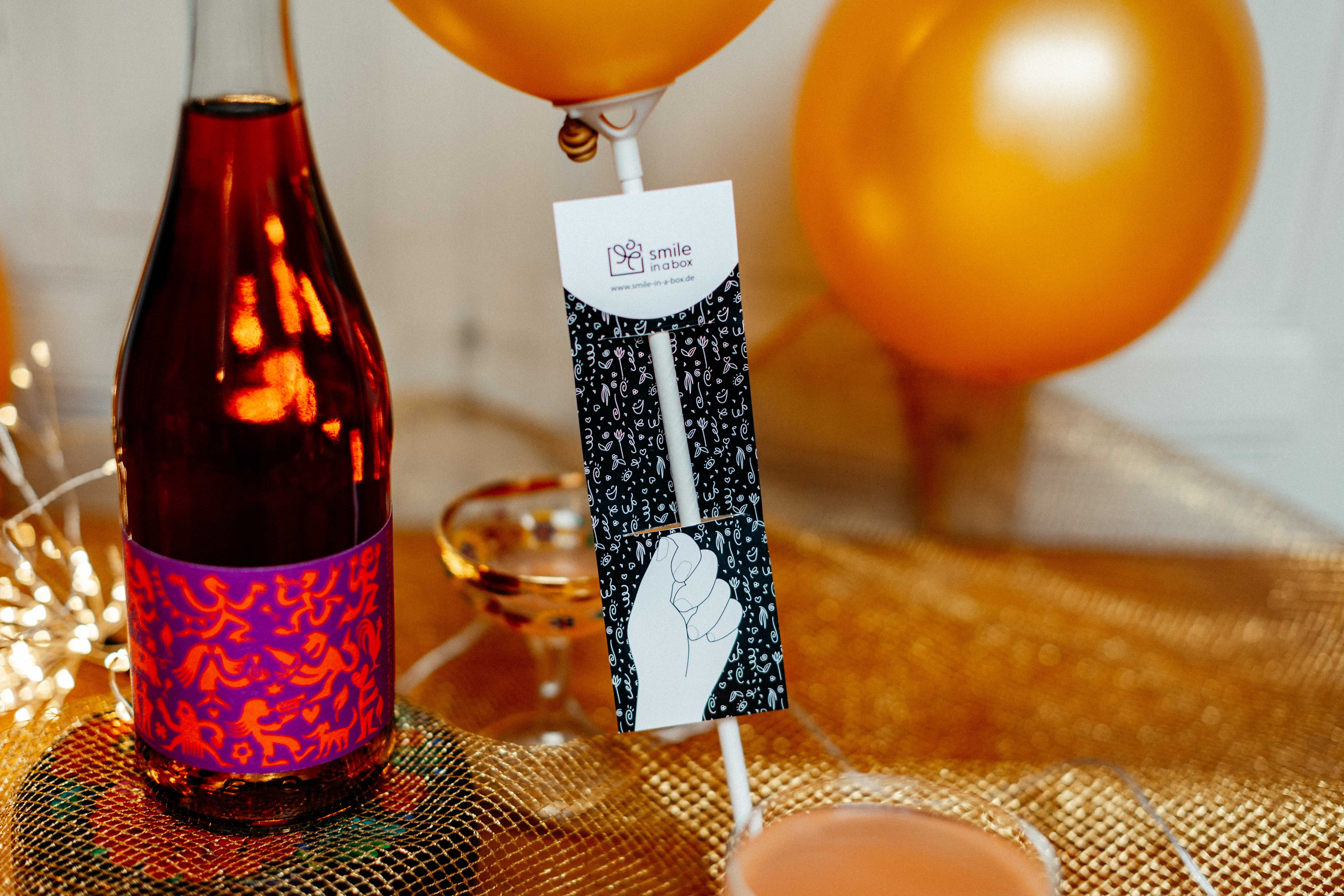 Luftballon mit Trägerkarte